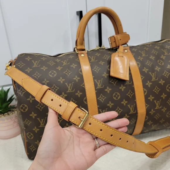 💕LOUIS VUITTON Keepall 50 Bandouliere w/ Strap Travel Bag Monogram - Picture 2 of 16